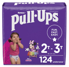 Pull-Ups Girls' Potty Training Underwear Size 4;  2T-3T;  124 Ct