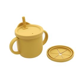 Baby Anti-Drop And Anti-Spill Binaural Learning Drinking Cup (Size/Age: Average Size (0-8Y), Color: yellow)