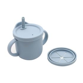 Baby Anti-Drop And Anti-Spill Binaural Learning Drinking Cup (Size/Age: Average Size (0-8Y), Color: Blue)