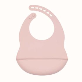 Baby Solid Color Food Grade Silicone Bibs (Size/Age: Average Size (0-8Y), Color: Light Pink)
