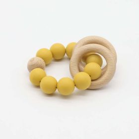 Baby Multicolor Chewable Teether Chain Soothing Chain (Size/Age: Average Size (0-8Y), Color: yellow)