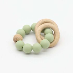 Baby Multicolor Chewable Teether Chain Soothing Chain (Size/Age: Average Size (0-8Y), Color: Green)