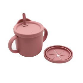 Baby Anti-Drop And Anti-Spill Binaural Learning Drinking Cup (Size/Age: Average Size (0-8Y), Color: pink)
